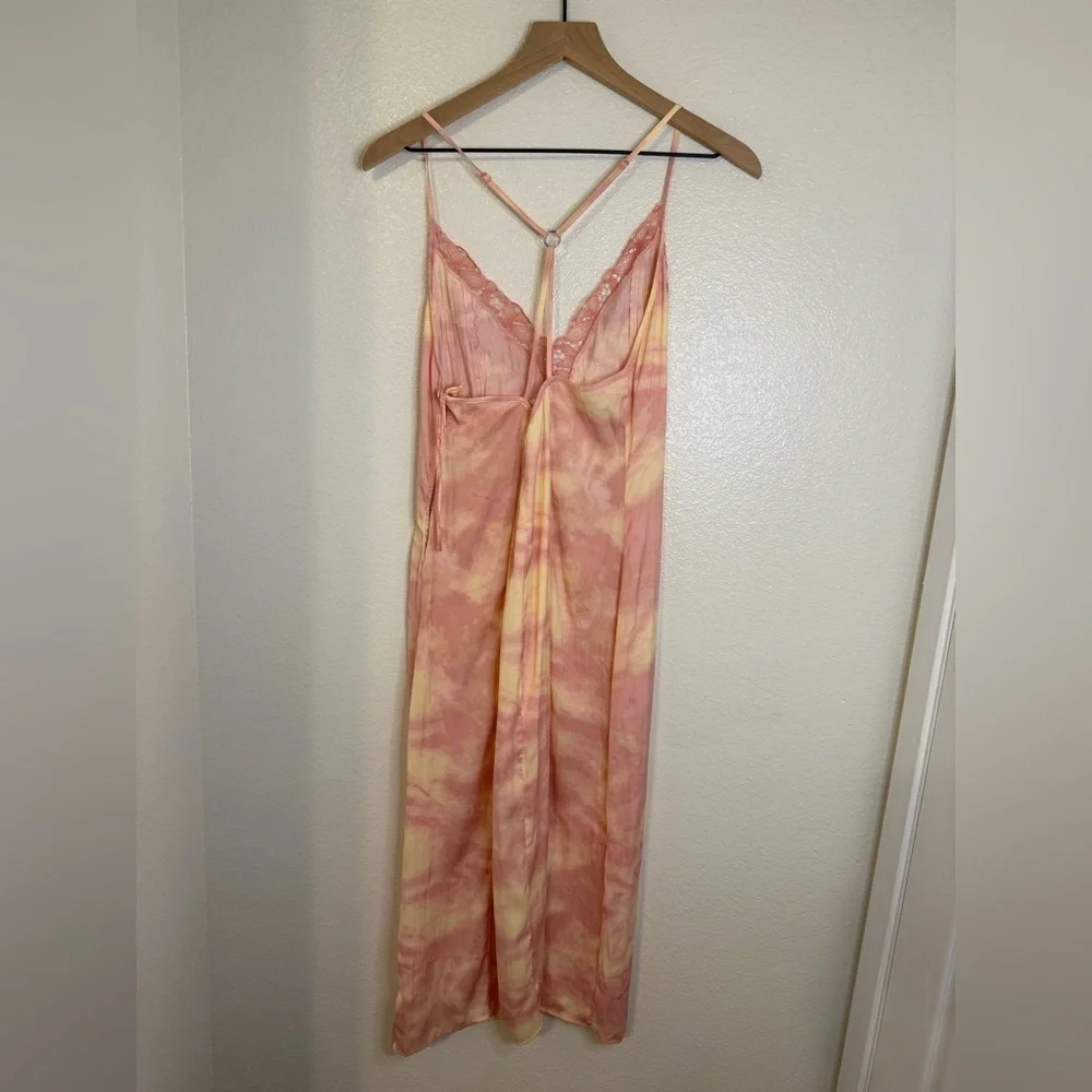 NEW Free People Chasing Shadow Tie Dye Slip Dress Midi Medium